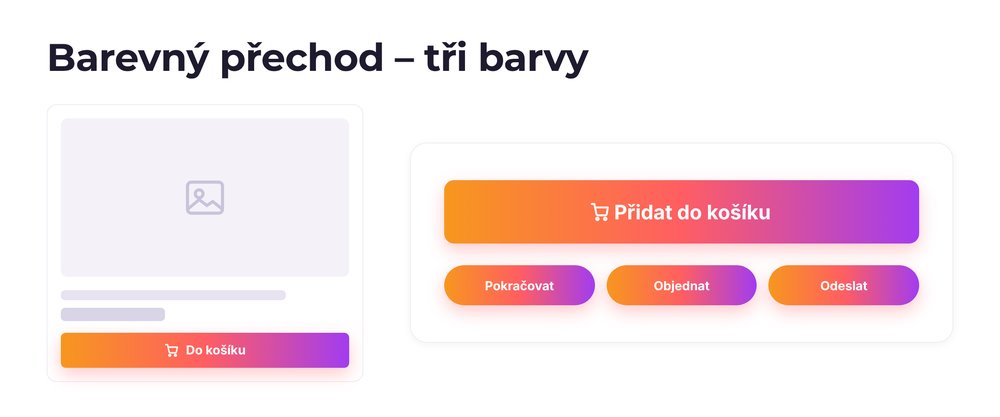 Tlačítka s přechodem tří barev