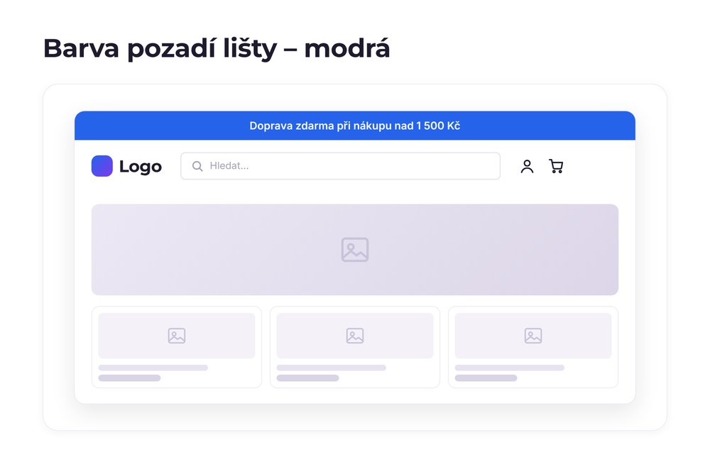 Barva pozadí lišty – varianta modrá