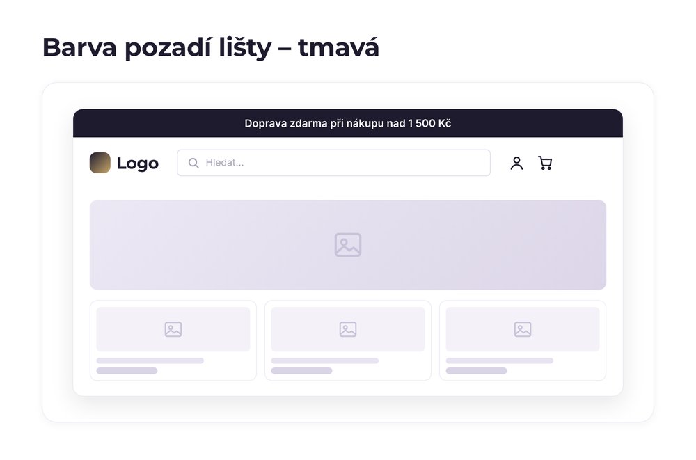 Barva pozadí lišty – varianta tmavá