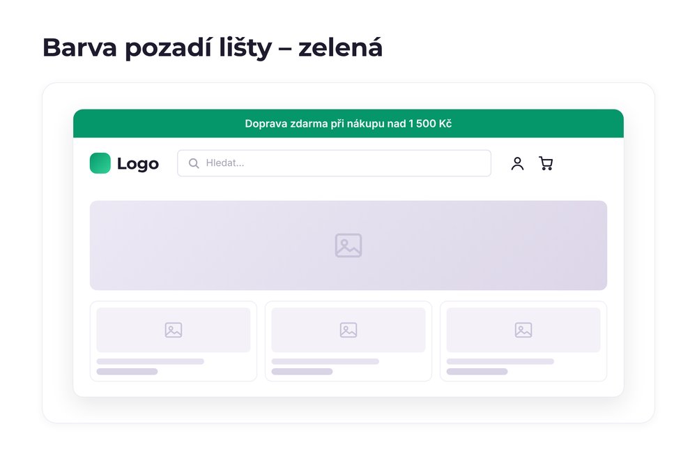 Barva pozadí lišty – varianta zelená