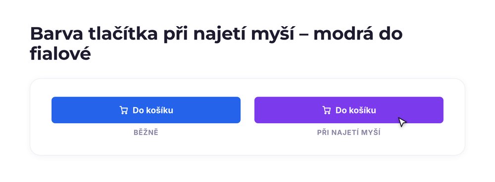 Barva tlačítka při najetí myší – varianta modrá do fialové