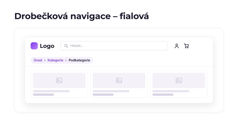 Drobečková navigace – varianta fialová