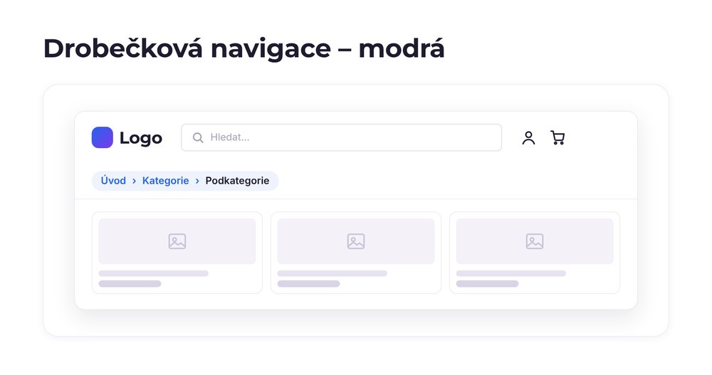 Drobečková navigace – varianta modrá
