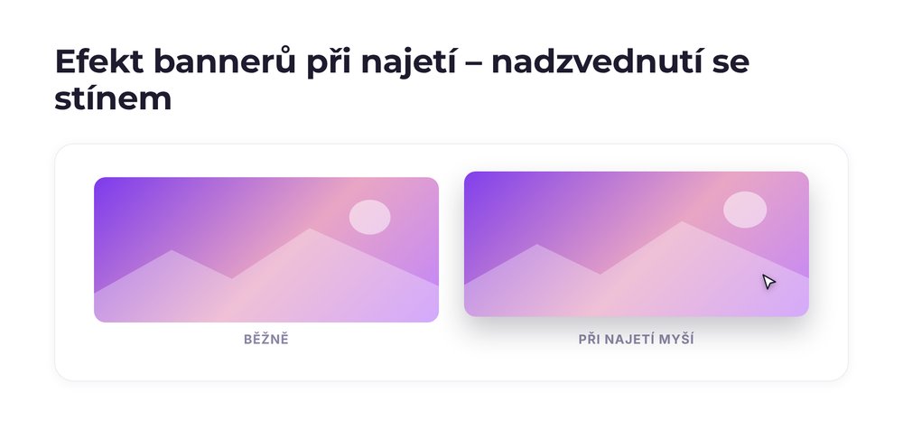 Efekt bannerů při najetí – varianta nadzvednutí se stínem