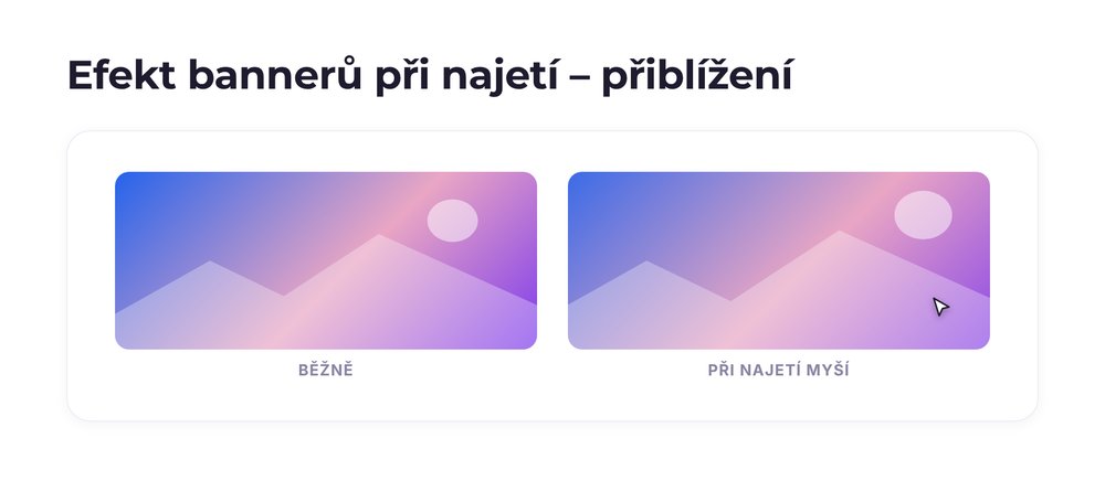 Efekt bannerů při najetí – varianta přiblížení