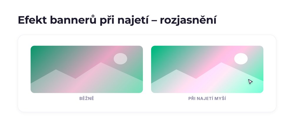 Efekt bannerů při najetí – varianta rozjasnění