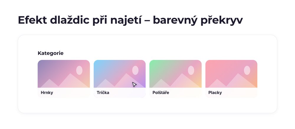 Efekt dlaždic při najetí – varianta barevný překryv