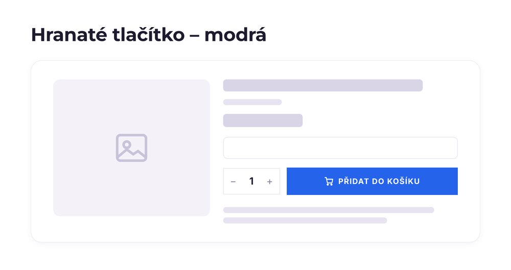 Hranaté tlačítko – varianta modrá