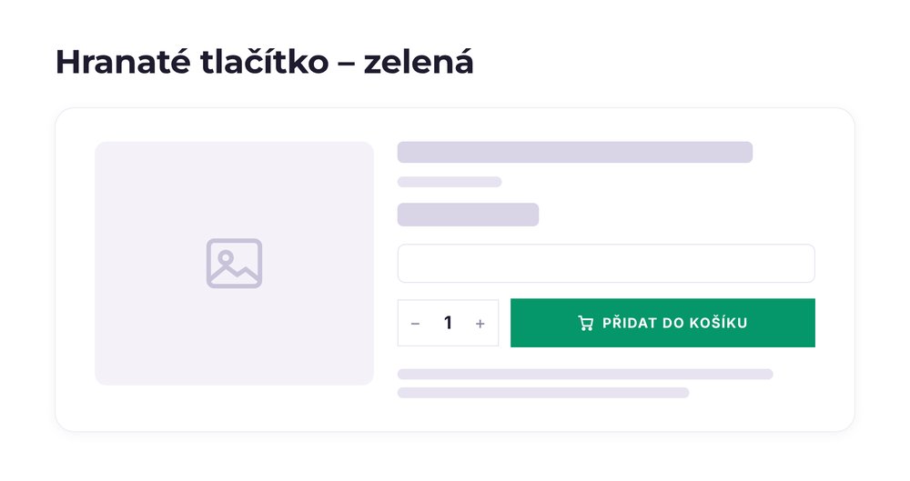 Hranaté tlačítko – varianta zelená
