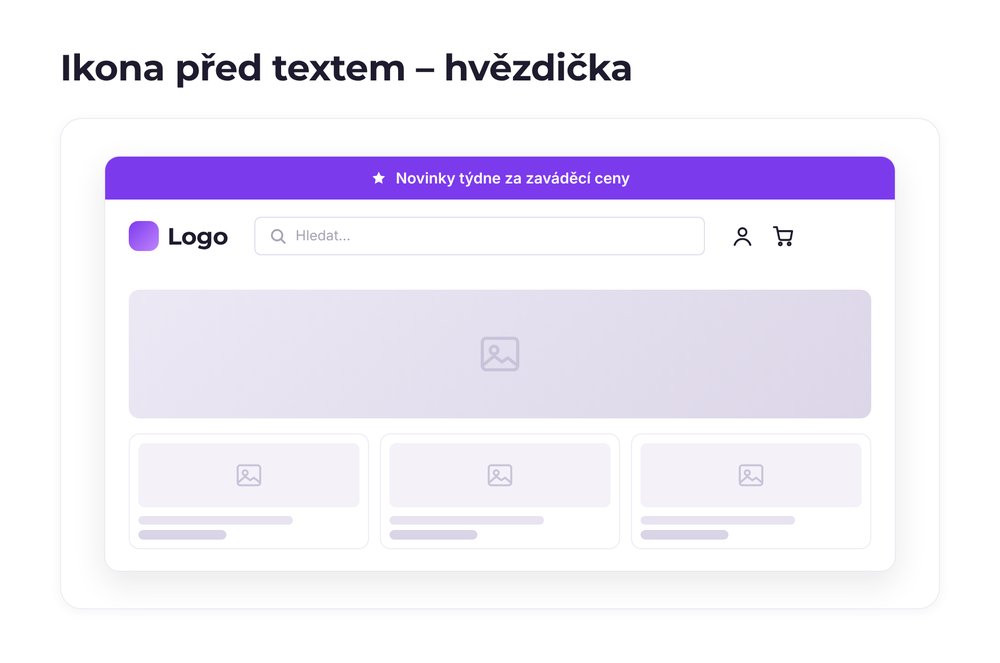 Ikona před textem – varianta hvězdička