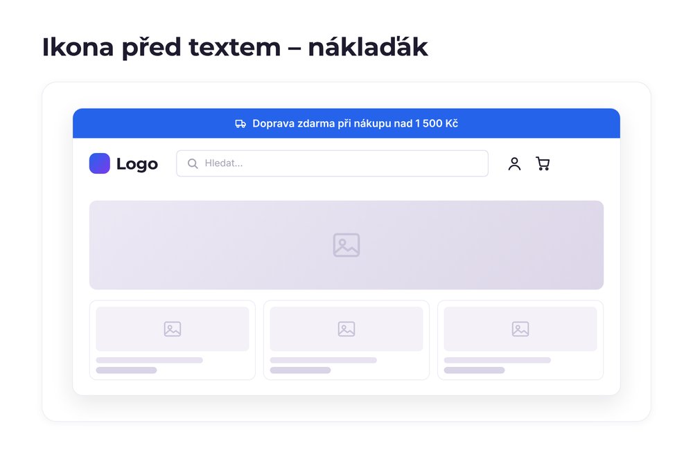 Ikona před textem – varianta náklaďák
