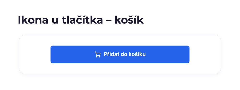 Ikona u tlačítka – varianta košík