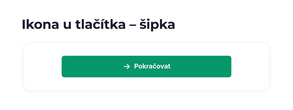 Ikona u tlačítka – varianta šipka
