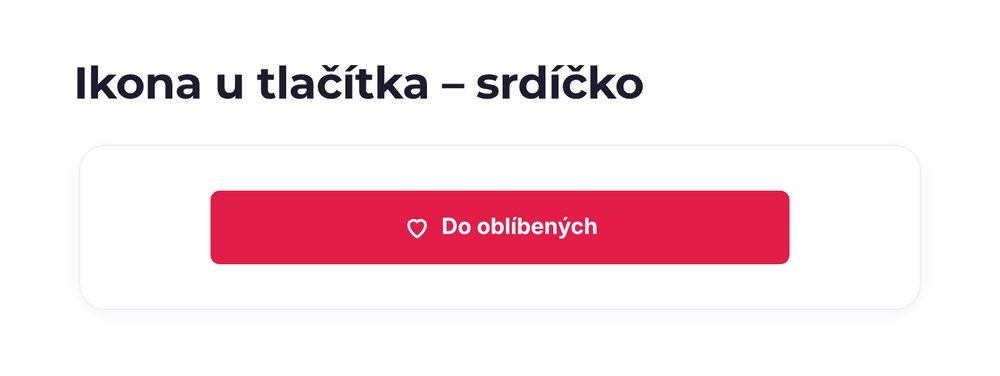 Ikona u tlačítka – varianta srdíčko