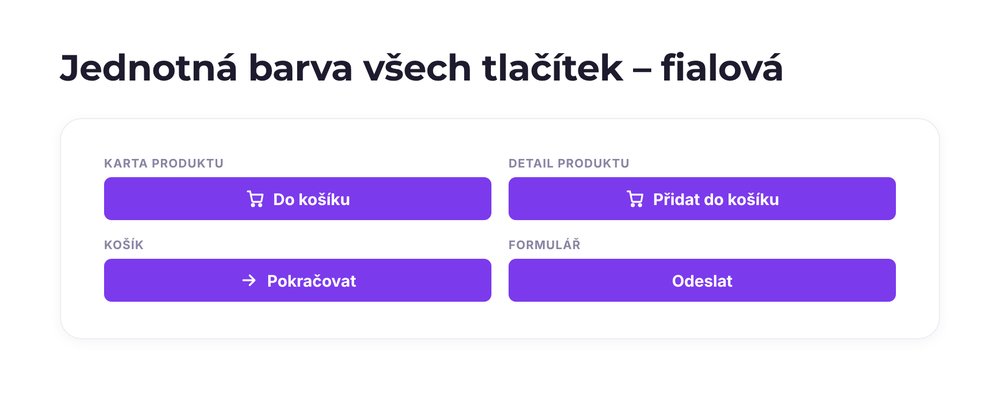 Jednotná barva všech tlačítek – varianta fialová