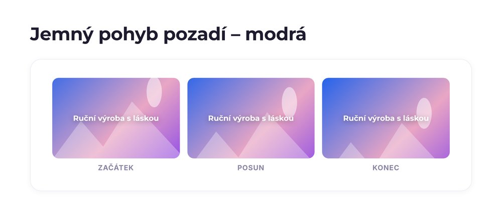 Jemný pohyb pozadí – varianta modrá