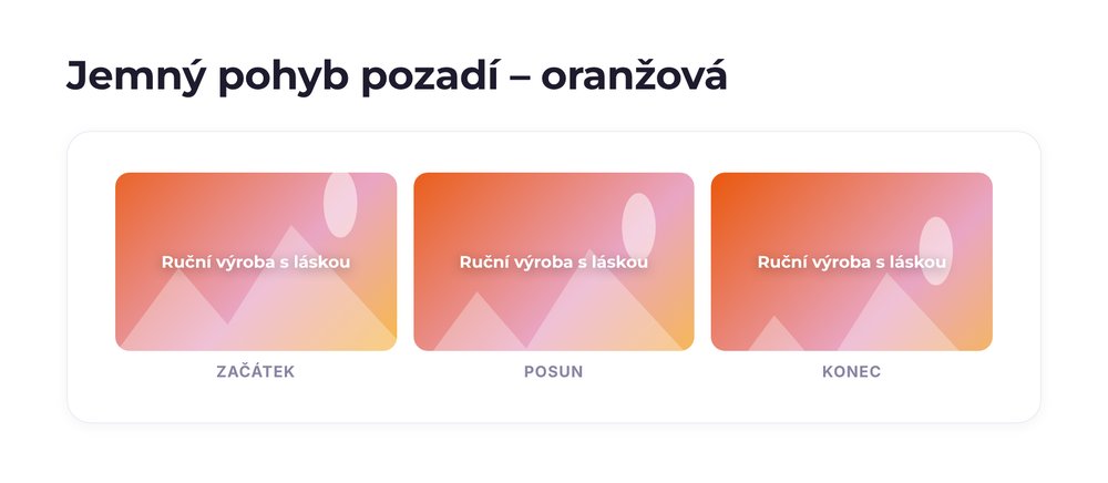 Jemný pohyb pozadí – varianta oranžová