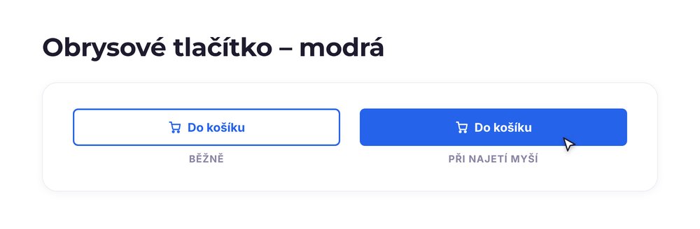 Obrysové tlačítko – varianta modrá
