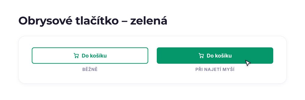 Obrysové tlačítko – varianta zelená