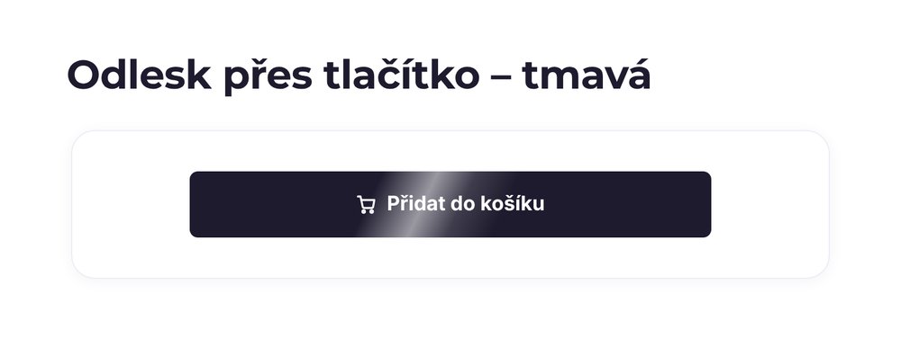 Odlesk přes tlačítko – varianta tmavá