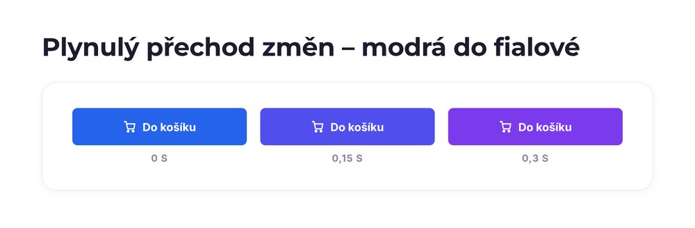 Plynulý přechod změn – varianta modrá do fialové