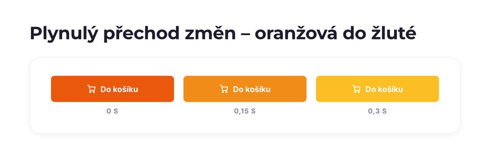 Plynulý přechod změn – varianta oranžová do žluté