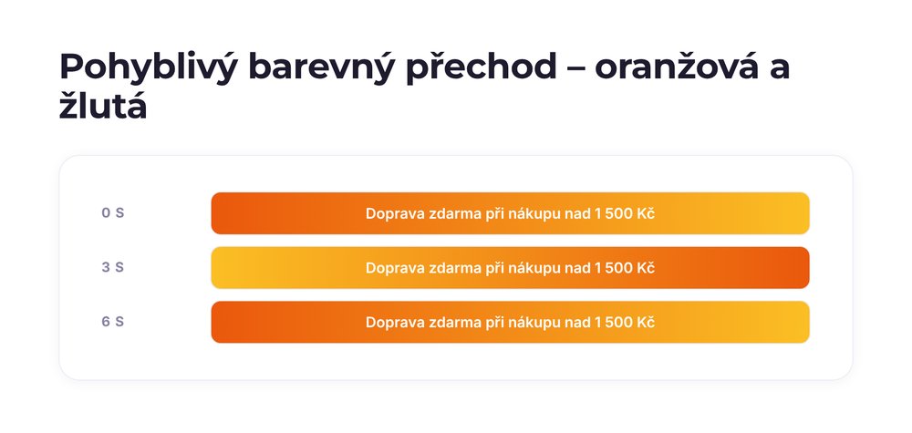 Pohyblivý barevný přechod – varianta oranžová a žlutá