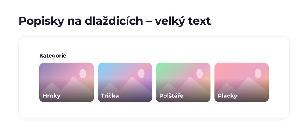 Popisky na dlaždicích – varianta velký text