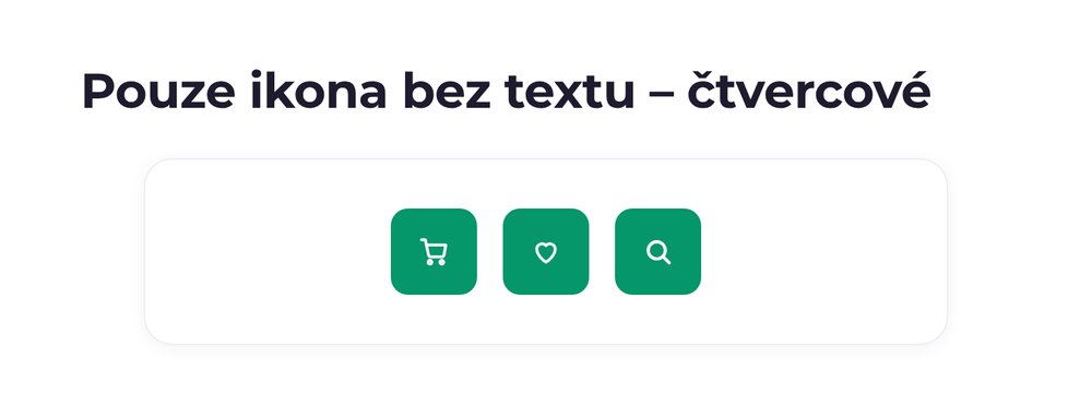 Pouze ikona bez textu – varianta čtvercové
