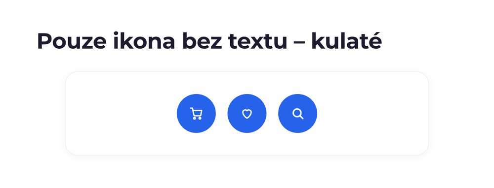 Pouze ikona bez textu – varianta kulaté