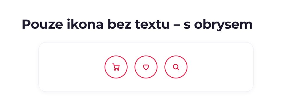 Pouze ikona bez textu – varianta s obrysem
