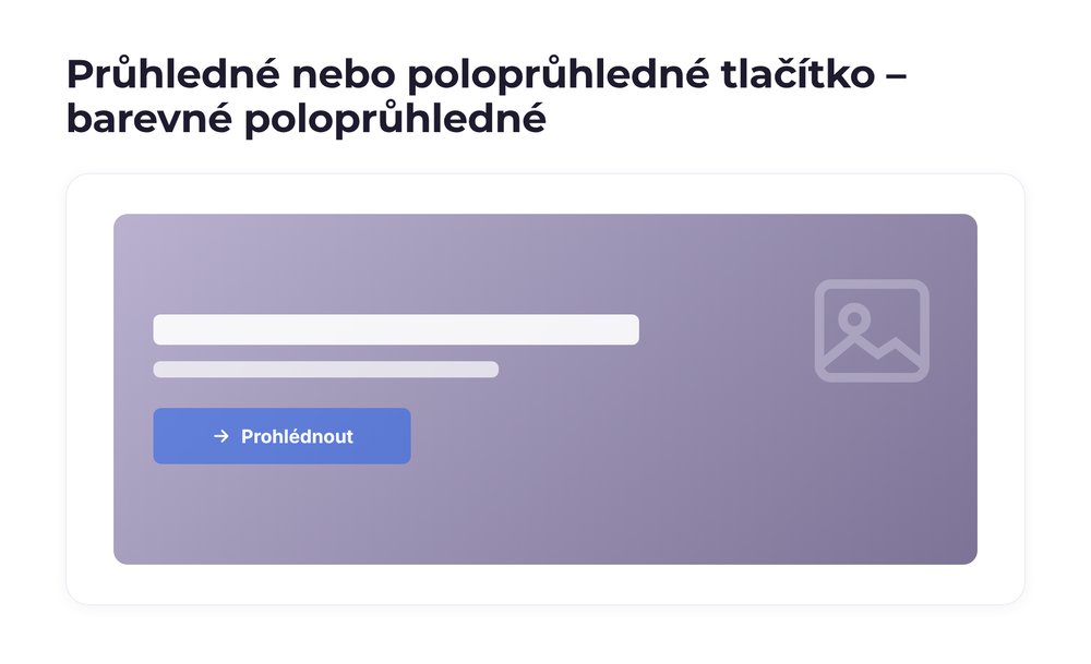 Průhledné nebo poloprůhledné tlačítko – varianta barevné poloprůhledné
