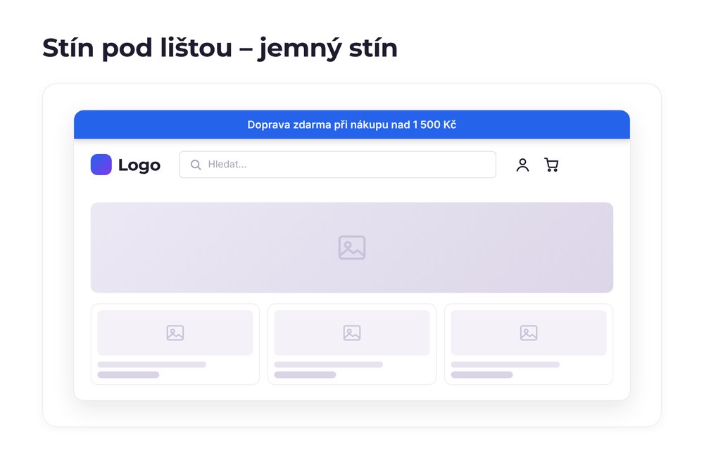 Stín pod lištou – varianta jemný stín