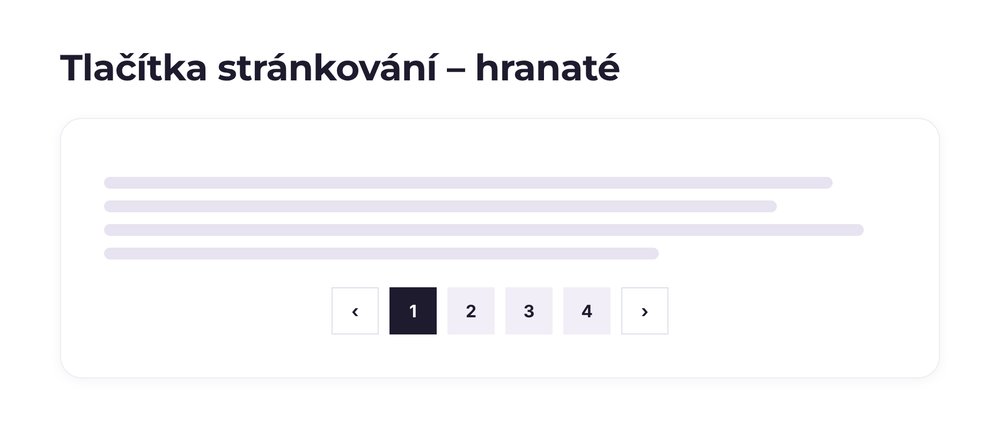 Tlačítka stránkování – varianta hranaté