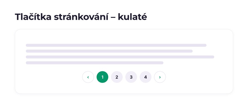 Tlačítka stránkování – varianta kulaté
