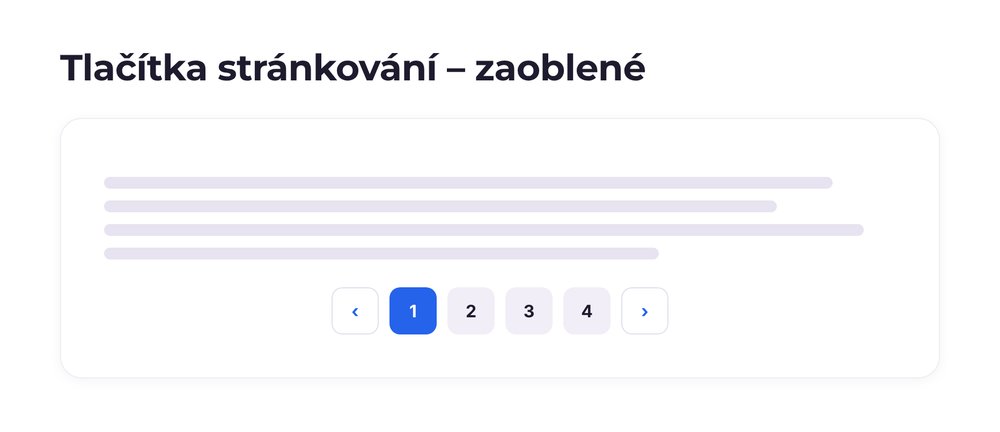 Tlačítka stránkování – varianta zaoblené