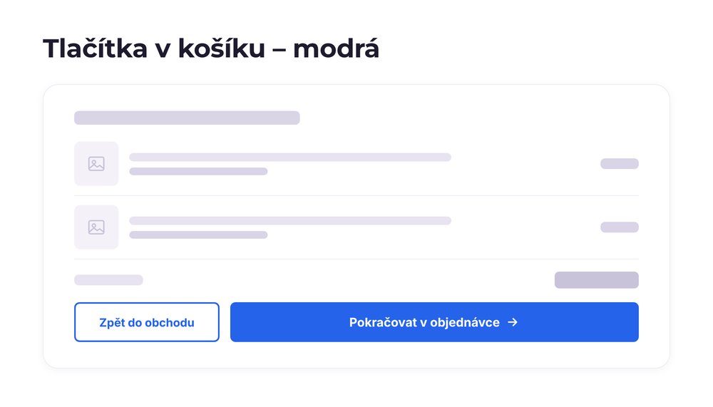 Tlačítka v košíku – varianta modrá