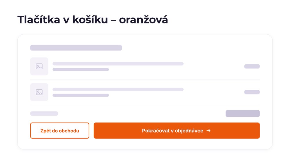 Tlačítka v košíku – varianta oranžová