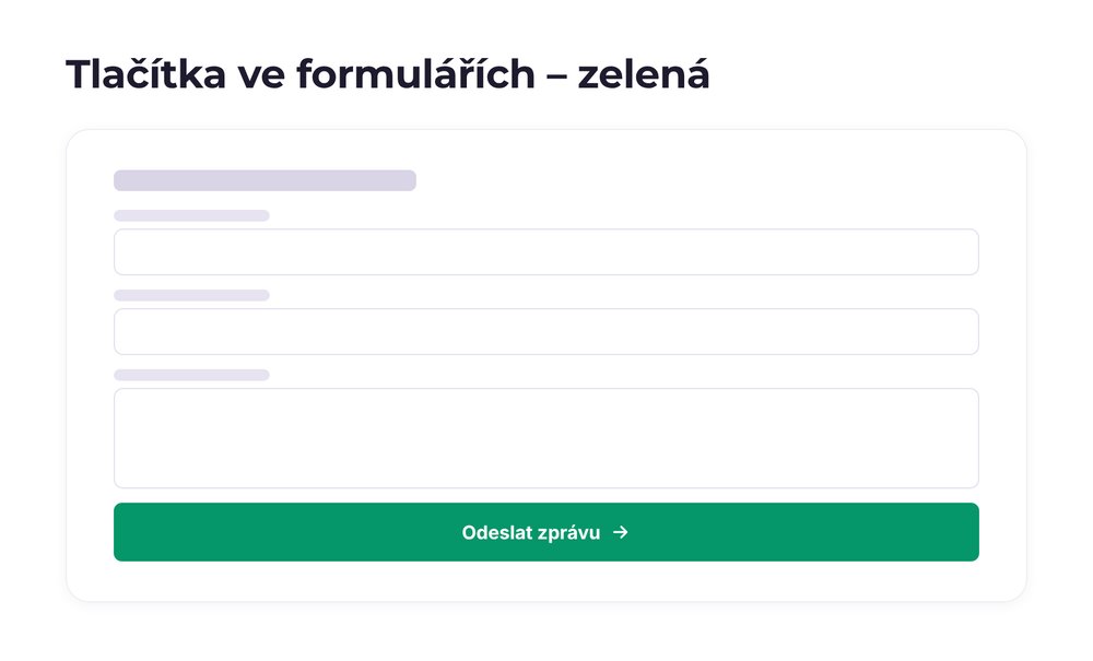 Tlačítka ve formulářích – varianta zelená