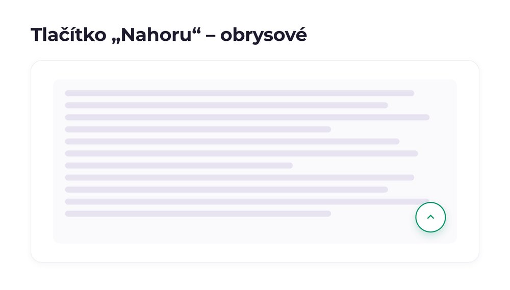 Tlačítko „Nahoru“ – varianta obrysové