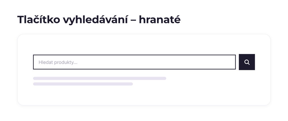 Tlačítko vyhledávání – varianta hranaté