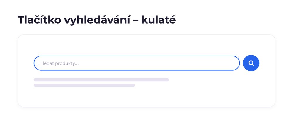 Tlačítko vyhledávání – varianta kulaté