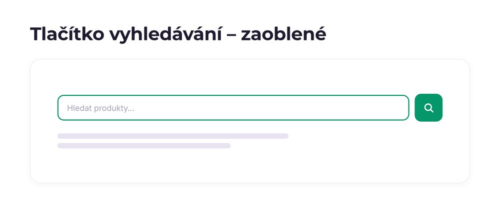 Tlačítko vyhledávání – varianta zaoblené