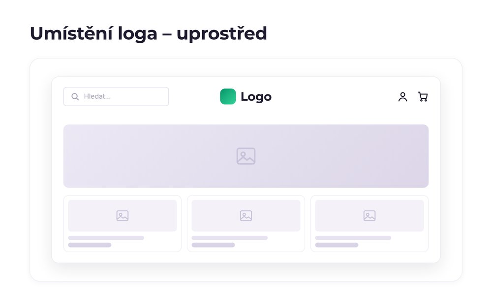Umístění loga – varianta uprostřed