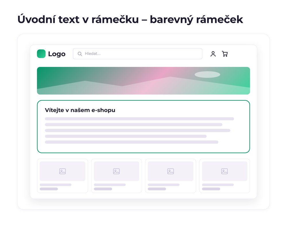 Úvodní text v rámečku – varianta barevný rámeček