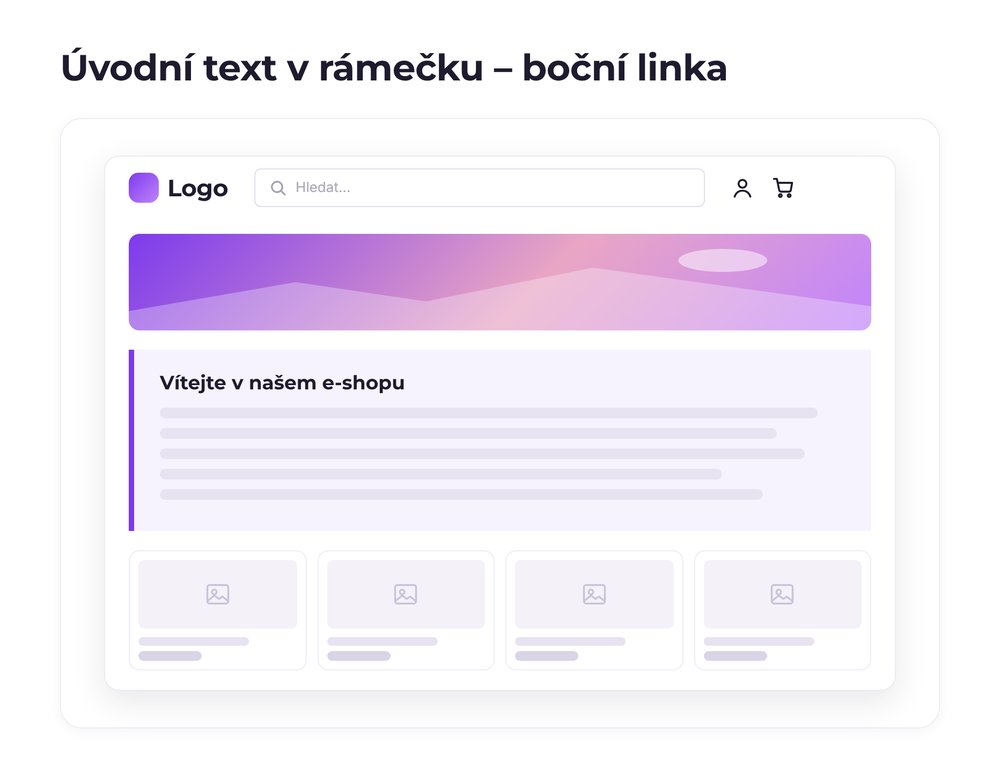 Úvodní text v rámečku – varianta boční linka