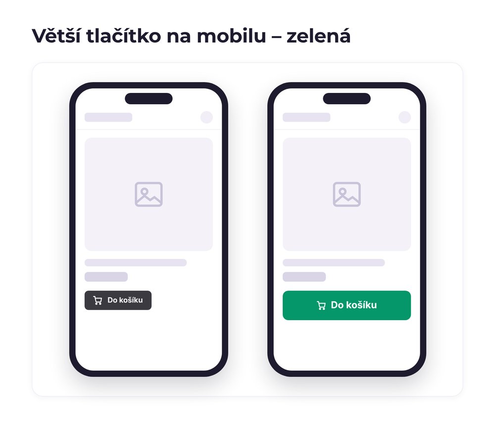Větší tlačítko na mobilu – varianta zelená