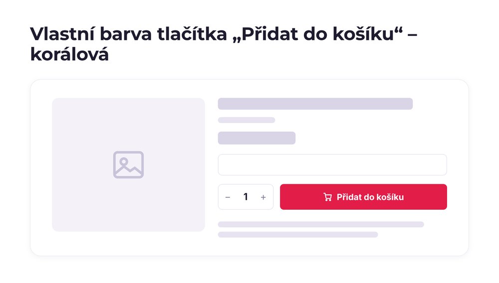 Vlastní barva tlačítka „Přidat do košíku“ – varianta korálová