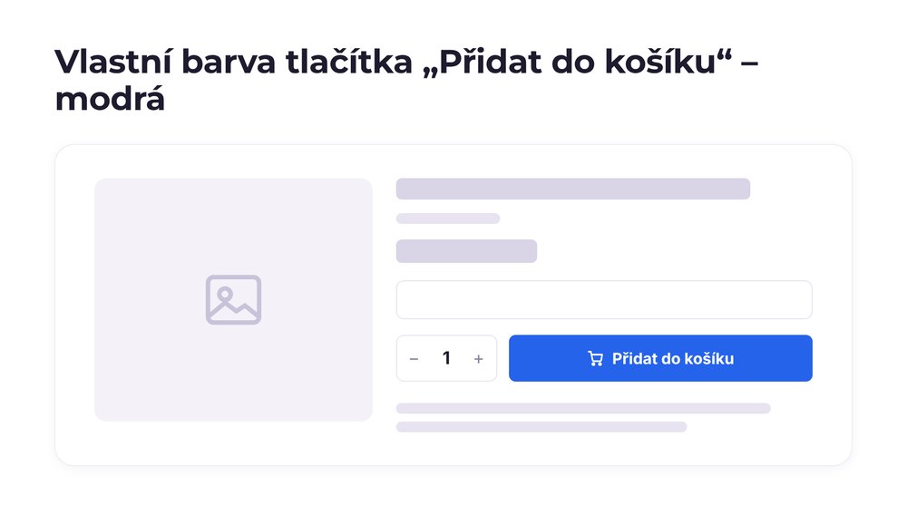 Vlastní barva tlačítka „Přidat do košíku“ – varianta modrá