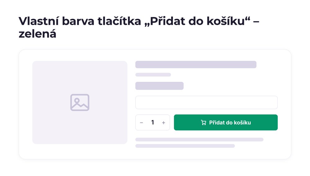 Vlastní barva tlačítka „Přidat do košíku“ – varianta zelená